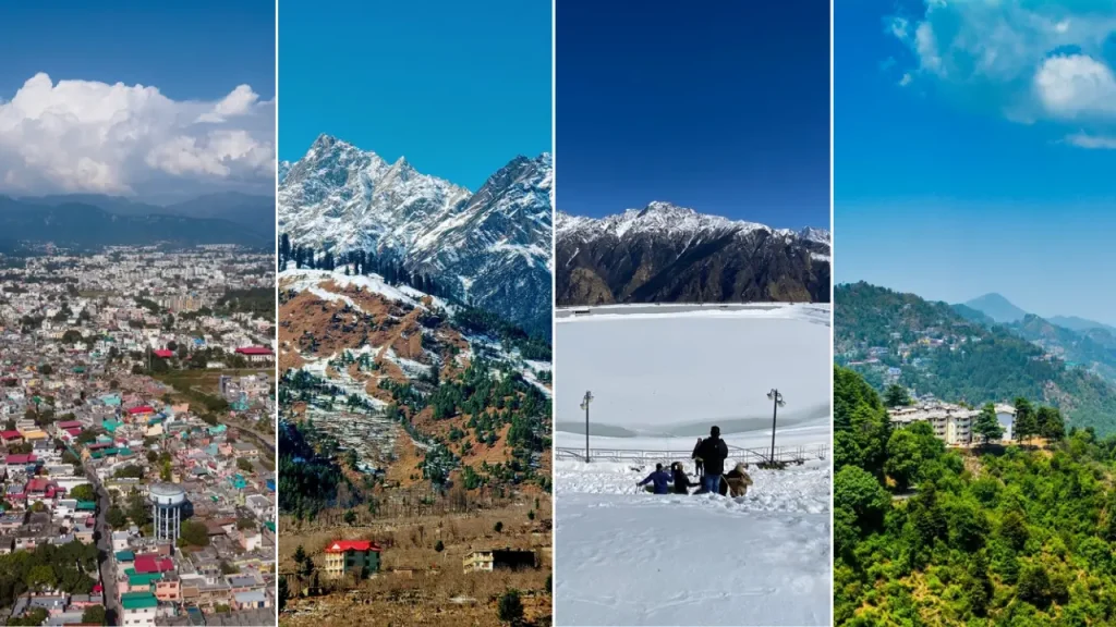 Comparison of winter destinations in North India 2025: Dehradun with mild pleasant weather (8–22°C), Shimla with snowy hills, Auli with heavy snow for adventure, and Mussoorie with cold crowded slopes. Showcasing why families prefer Dehradun resorts for Christmas and New Year celebrations in Uttarakhand over traditional hill stations.